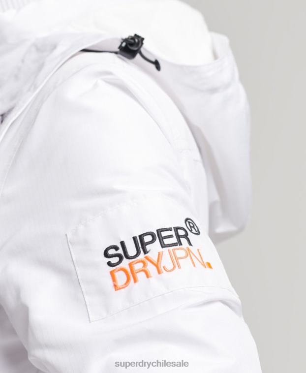 mujer Superdry blanco chaqueta cortavientos mountain sd 2R68Z3537