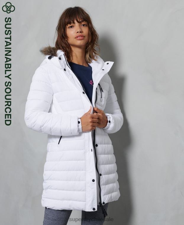 mujer Superdry blanco chaqueta súper fuji 2R68Z3839