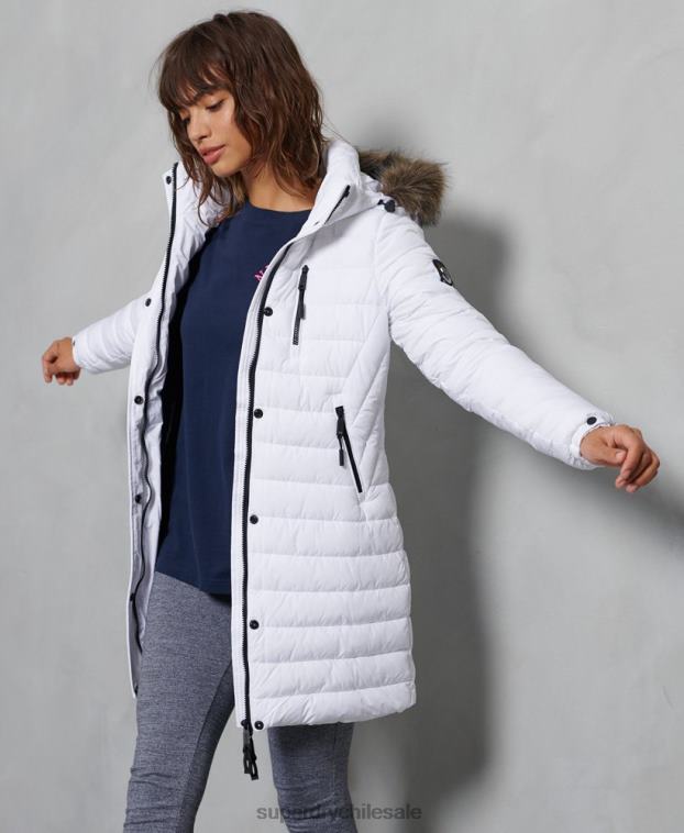 mujer Superdry blanco chaqueta súper fuji 2R68Z3839