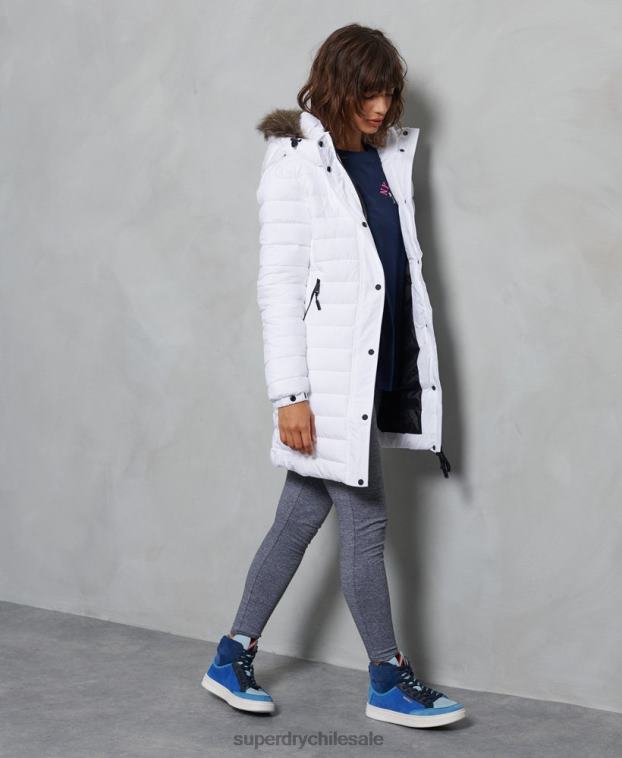 mujer Superdry blanco chaqueta súper fuji 2R68Z3839