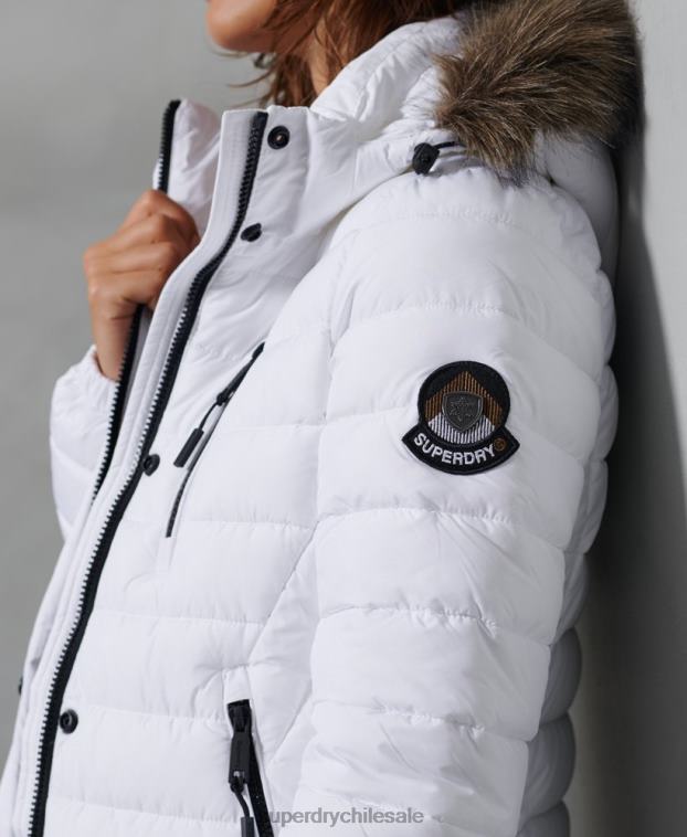 mujer Superdry blanco chaqueta súper fuji 2R68Z3839