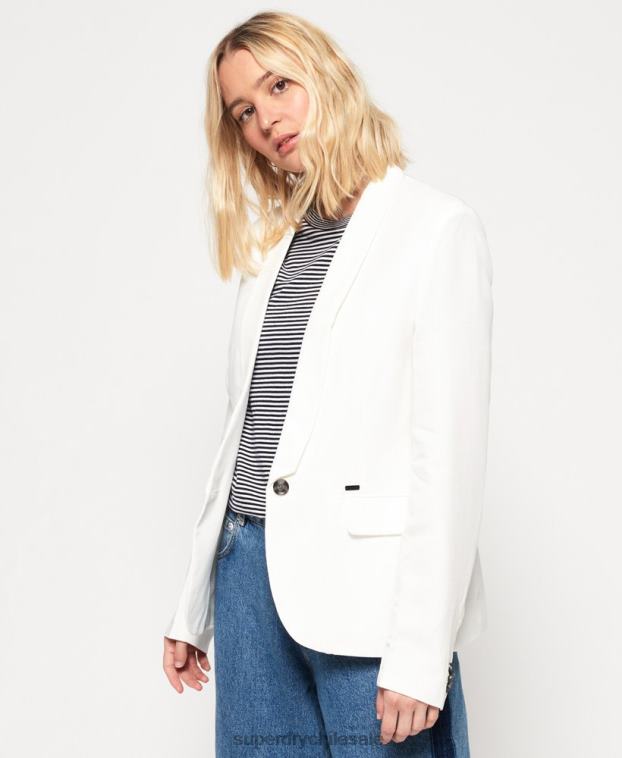 mujer Superdry blanco chaqueta superlativa 2R68Z3859