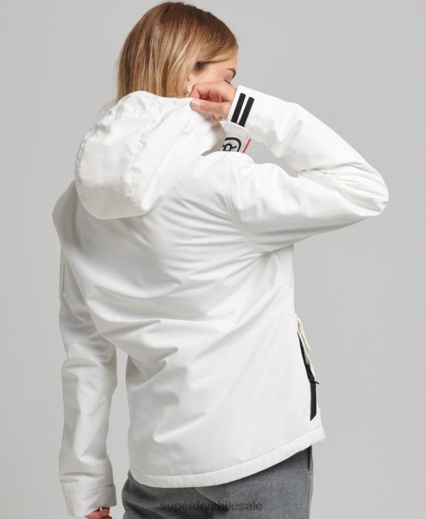 mujer Superdry blanco cortavientos con capucha ultimate sd 2R68Z3821