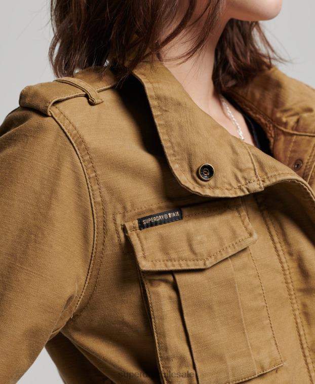 mujer Superdry broncearse Chaqueta militar con forro de borreguito Rookie 2R68Z5672