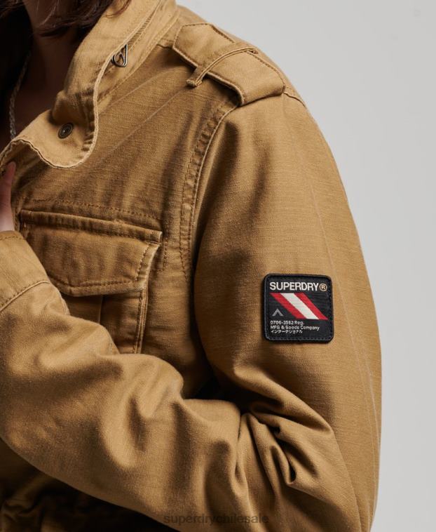 mujer Superdry broncearse Chaqueta militar con forro de borreguito Rookie 2R68Z5672
