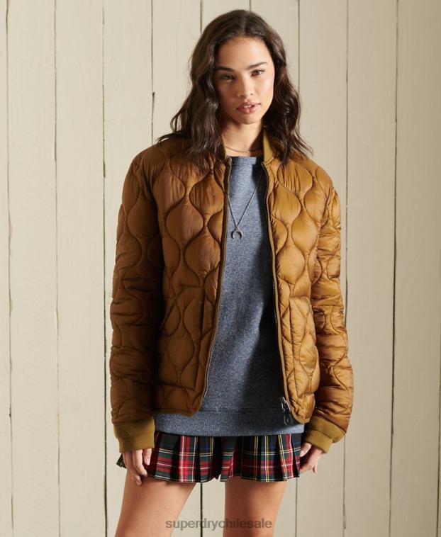 mujer Superdry broncearse chamarra bomber oversize con forro 2R68Z5562