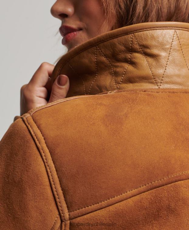 mujer Superdry broncearse chamarra de borrego 2R68Z5424