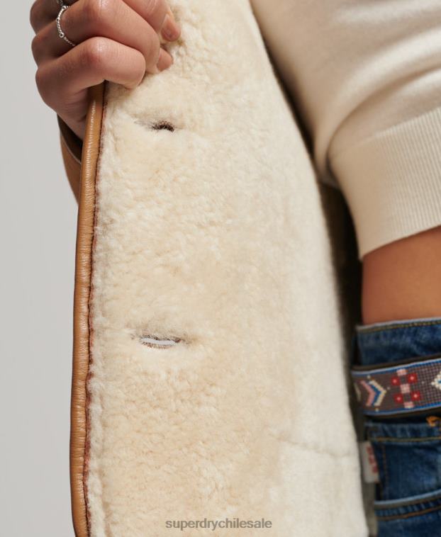 mujer Superdry broncearse chamarra de borrego 2R68Z5424