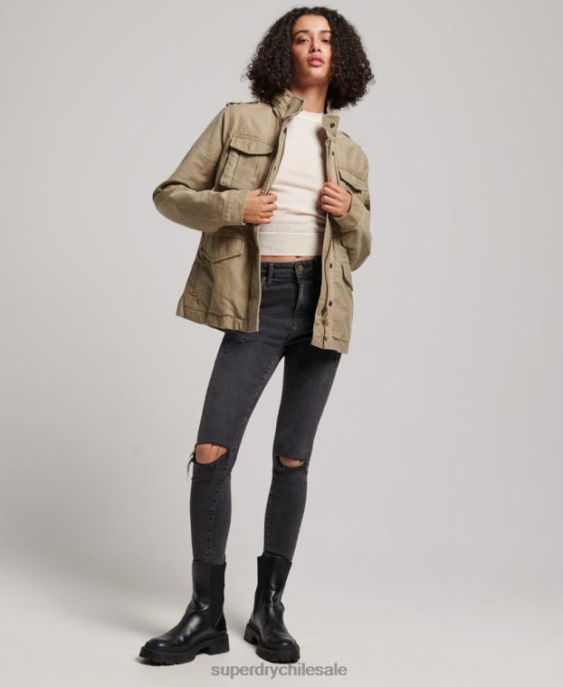 mujer Superdry broncearse chaqueta m65 antigua 2R68Z3534