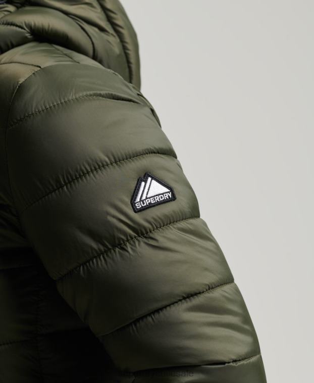 mujer Superdry caqui chaqueta acolchada clásica de fuji 2R68Z3807
