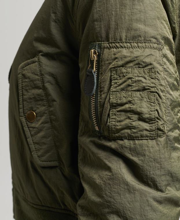 mujer Superdry caqui chaqueta bomber aviador militar ma1 2R68Z5569