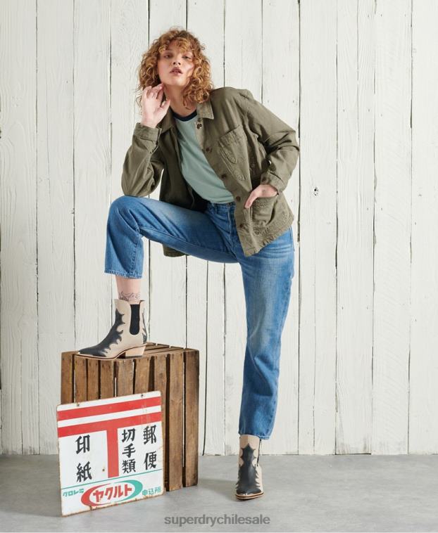 mujer Superdry caqui chaqueta de artista seca de edición limitada 2R68Z5690