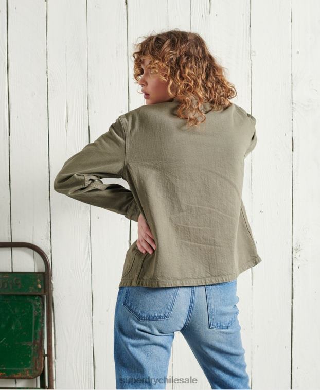 mujer Superdry caqui chaqueta de artista seca de edición limitada 2R68Z5690