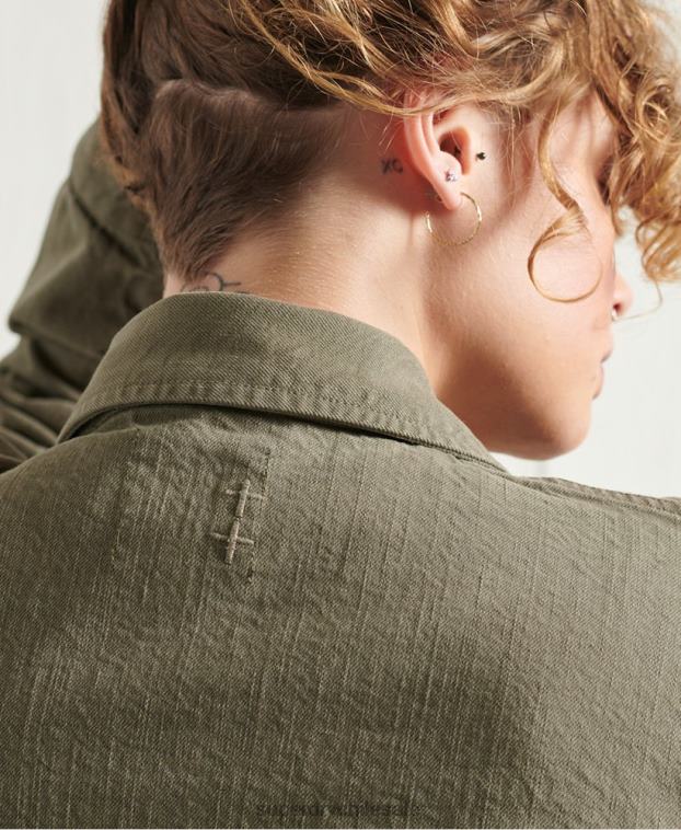 mujer Superdry caqui chaqueta de artista seca de edición limitada 2R68Z5690