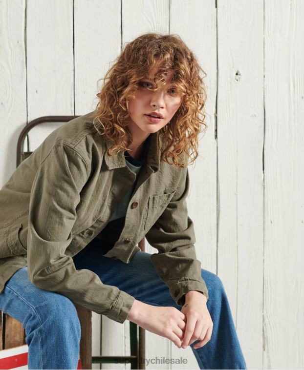 mujer Superdry caqui chaqueta de artista seca de edición limitada 2R68Z5690