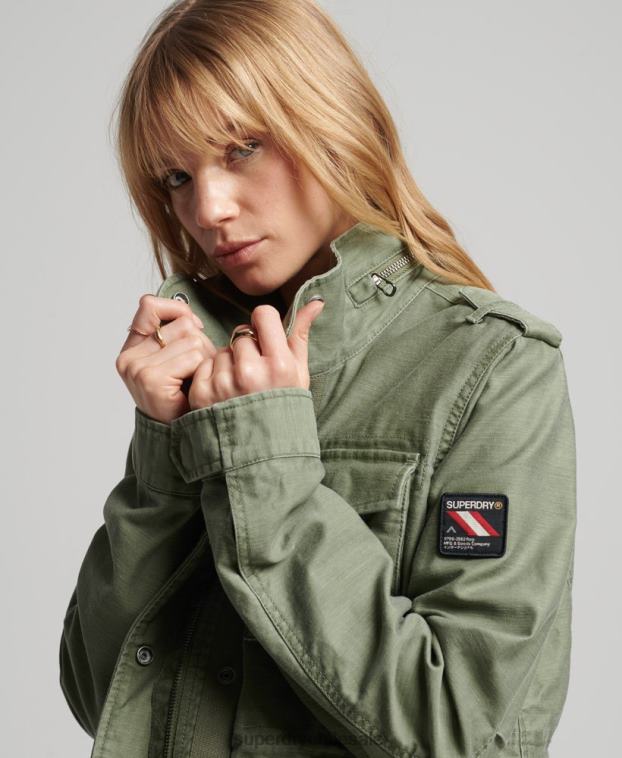 mujer Superdry caqui chaqueta m65 antigua 2R68Z3516