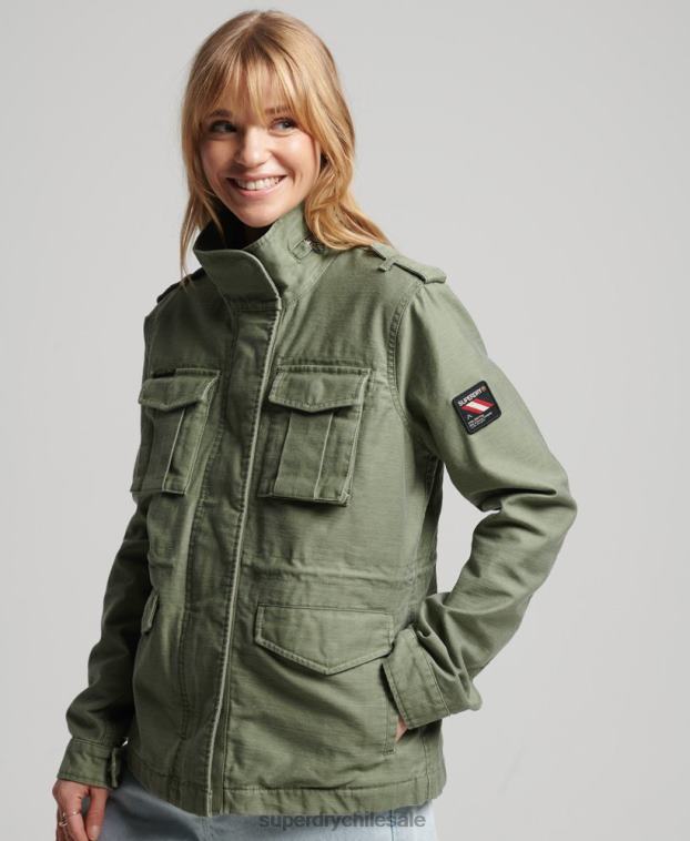 mujer Superdry caqui chaqueta m65 antigua 2R68Z3516