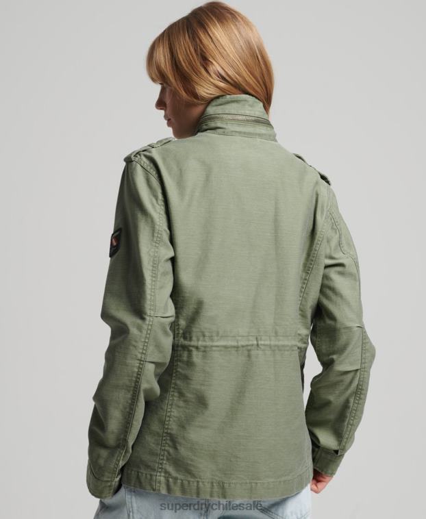 mujer Superdry caqui chaqueta m65 antigua 2R68Z3516