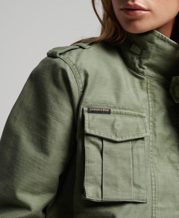 mujer Superdry caqui chaqueta m65 antigua 2R68Z3516