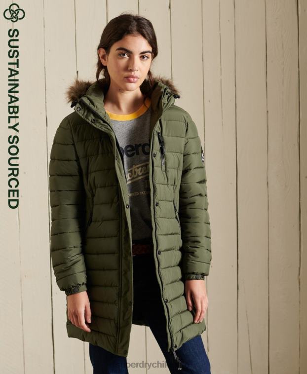 mujer Superdry caqui chaqueta súper fuji 2R68Z3836