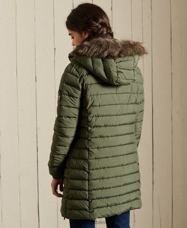 mujer Superdry caqui chaqueta súper fuji 2R68Z3836