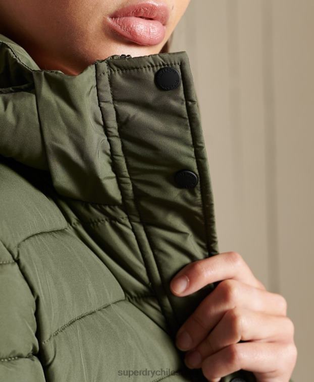 mujer Superdry caqui chaqueta súper fuji 2R68Z3836
