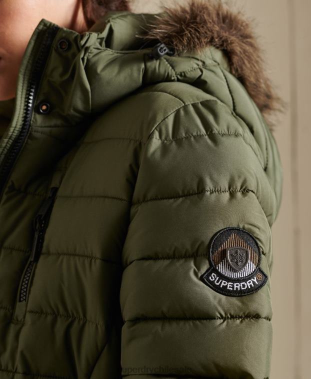 mujer Superdry caqui chaqueta súper fuji 2R68Z3836