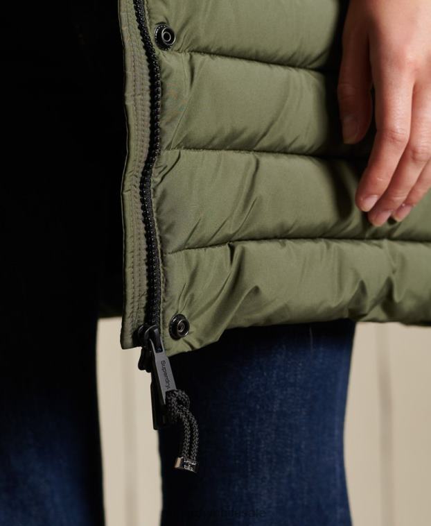 mujer Superdry caqui chaqueta súper fuji 2R68Z3836