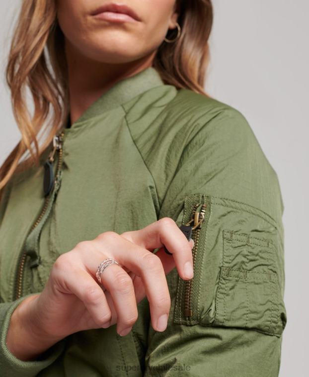 mujer Superdry caqui chaqueta suikajan militar vintage 2R68Z3523