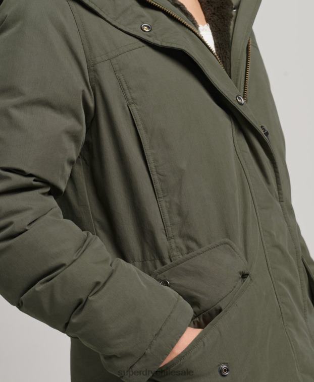mujer Superdry caqui parka abajo del everest 2R68Z3599