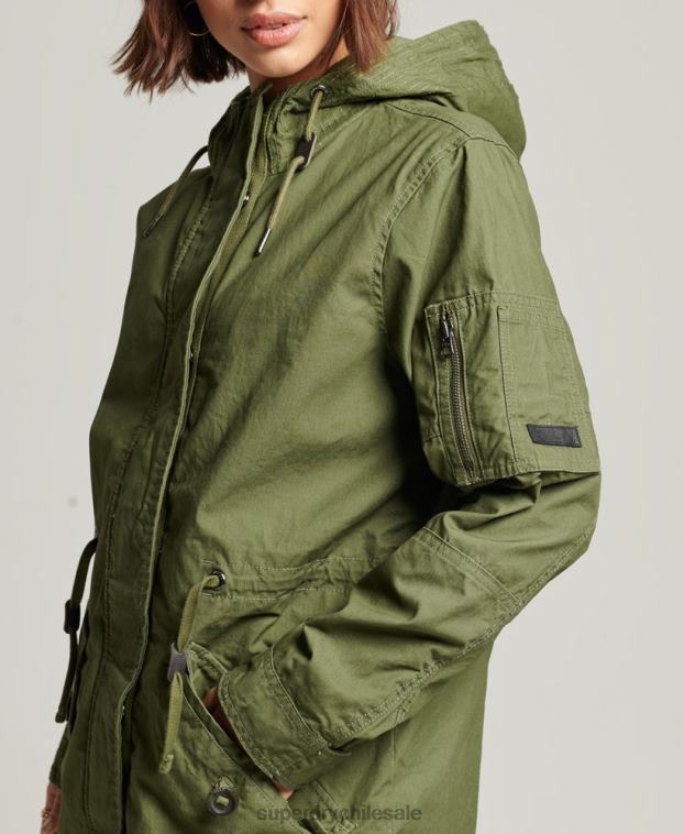 mujer Superdry caqui parka de campo 2R68Z5433