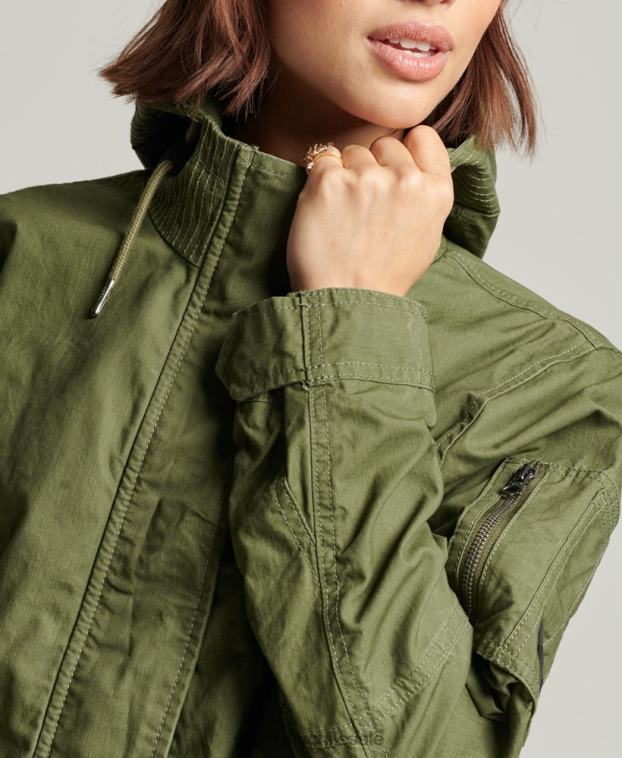 mujer Superdry caqui parka de campo 2R68Z5433