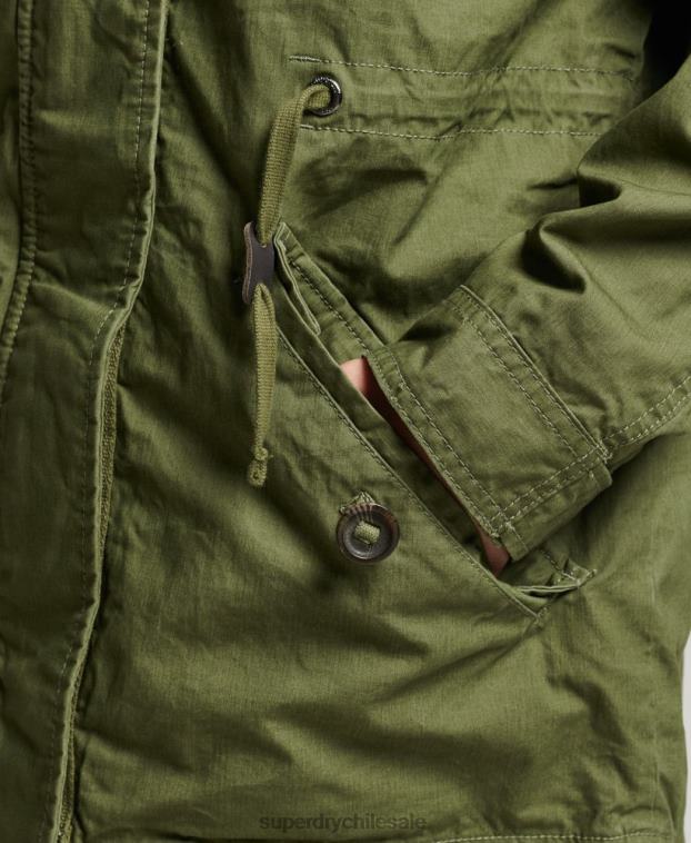 mujer Superdry caqui parka de campo 2R68Z5433