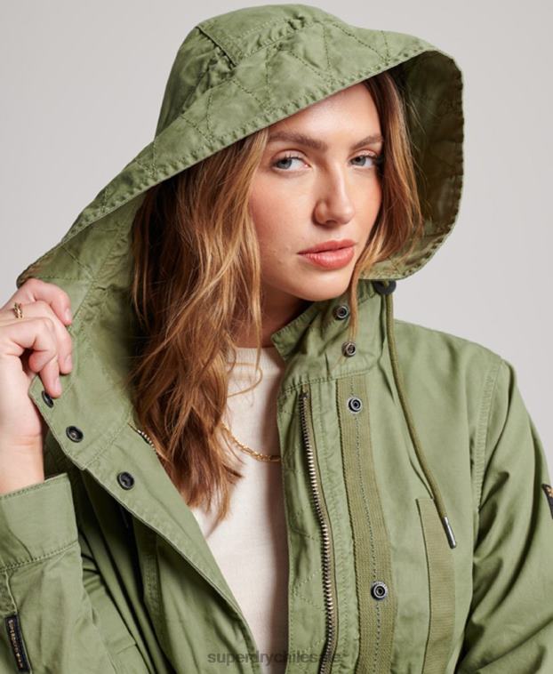 mujer Superdry caqui parka de campo vintage 2R68Z3513