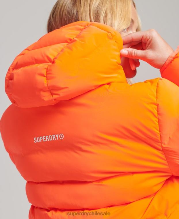 mujer Superdry coral chamarra acolchada para todas las estaciones 2R68Z3635