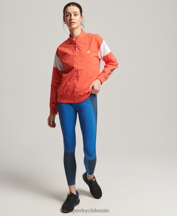 mujer Superdry coral chamarra bomber oversize de tren 2R68Z5489