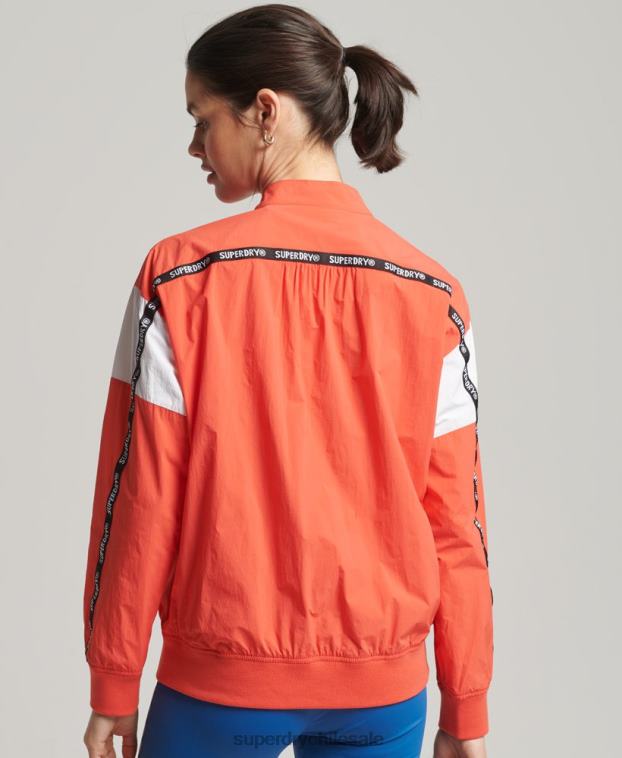 mujer Superdry coral chamarra bomber oversize de tren 2R68Z5489