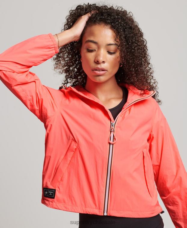 mujer Superdry coral chamarra ligera con logo Code Standard 2R68Z3611
