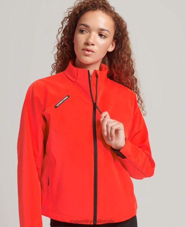 mujer Superdry coral chaqueta de chándal de tejido técnico 2R68Z3703