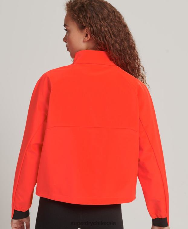 mujer Superdry coral chaqueta de chándal de tejido técnico 2R68Z3703