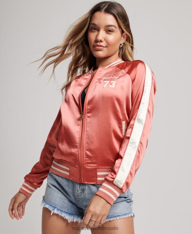 mujer Superdry coral chaqueta derby con ruedas 2R68Z3530