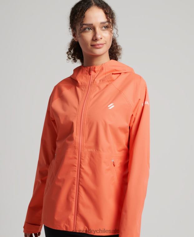 mujer Superdry coral chaqueta impermeable 2R68Z5488