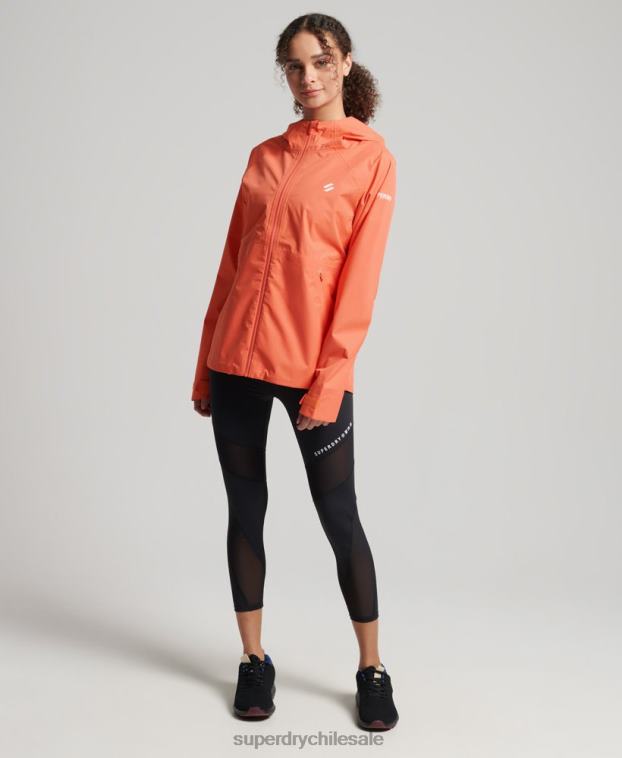 mujer Superdry coral chaqueta impermeable 2R68Z5488