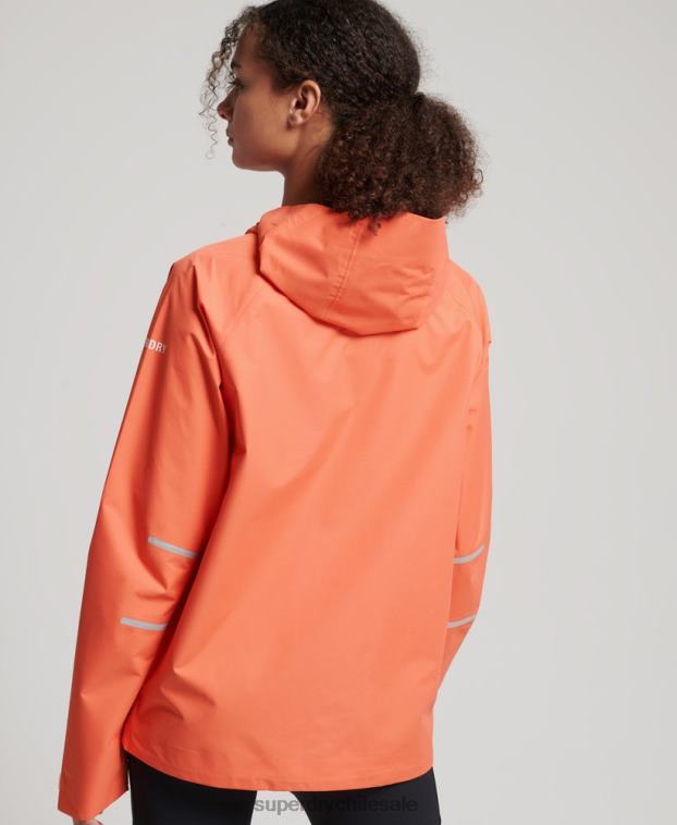 mujer Superdry coral chaqueta impermeable 2R68Z5488