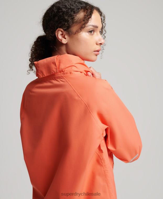 mujer Superdry coral chaqueta impermeable 2R68Z5488
