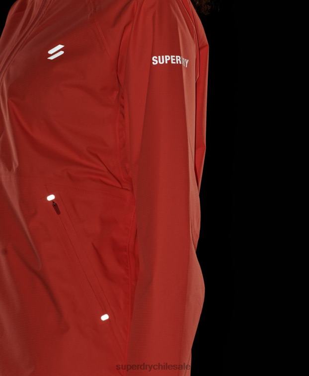 mujer Superdry coral chaqueta impermeable 2R68Z5488