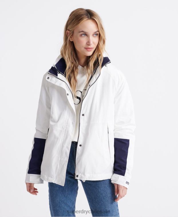 mujer Superdry crema chamarra esencial 4 en 1 de manga larga 2R68Z3857