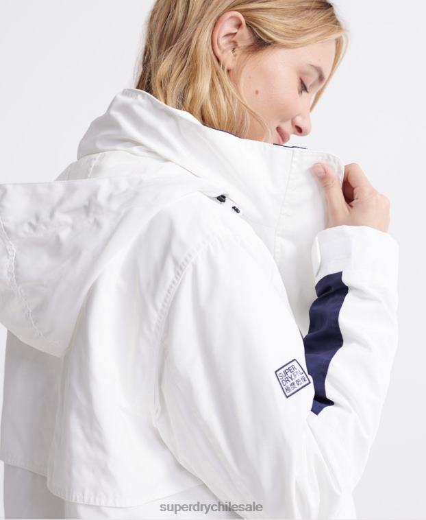 mujer Superdry crema chamarra esencial 4 en 1 de manga larga 2R68Z3857