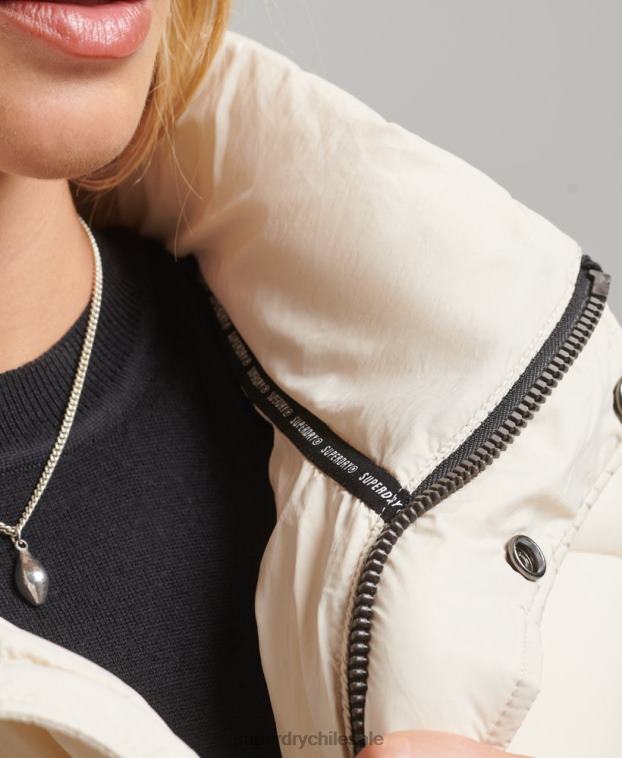 mujer Superdry crema chamarra parka acolchada capullo xpd 2R68Z5496