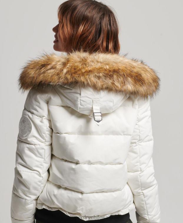 mujer Superdry crema chaqueta bomber everest 2R68Z3768